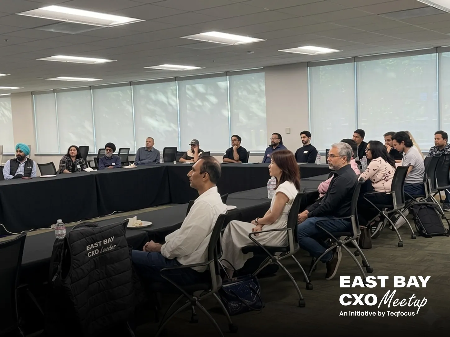 Leaders networking at the East Bay CXO Meetup
